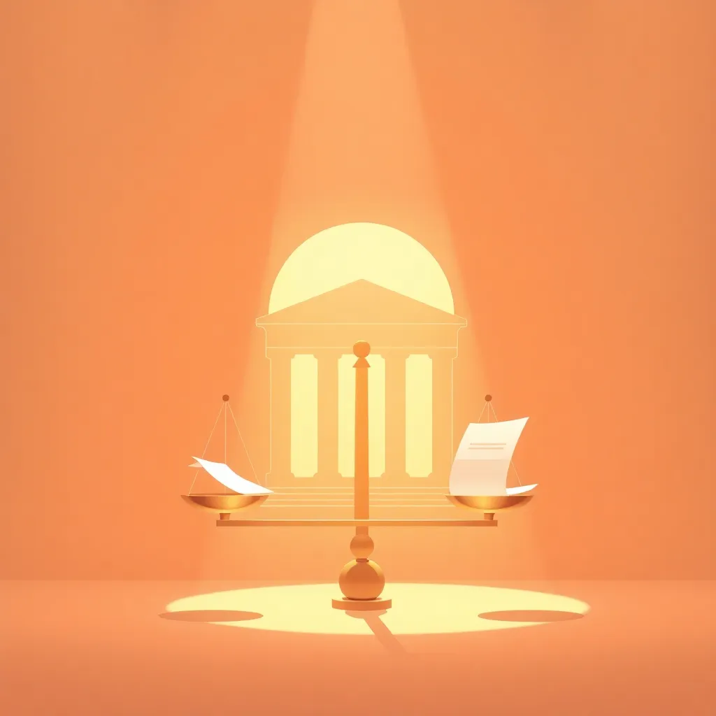 Abstract illustration of New Jersey state capitol and regulatory framework