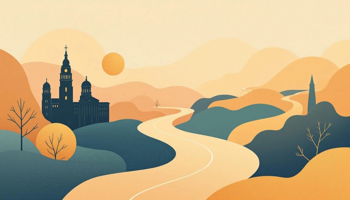 Illustration of pathways connecting communities with supportive housing and behavioral health services through court-guided care coordination