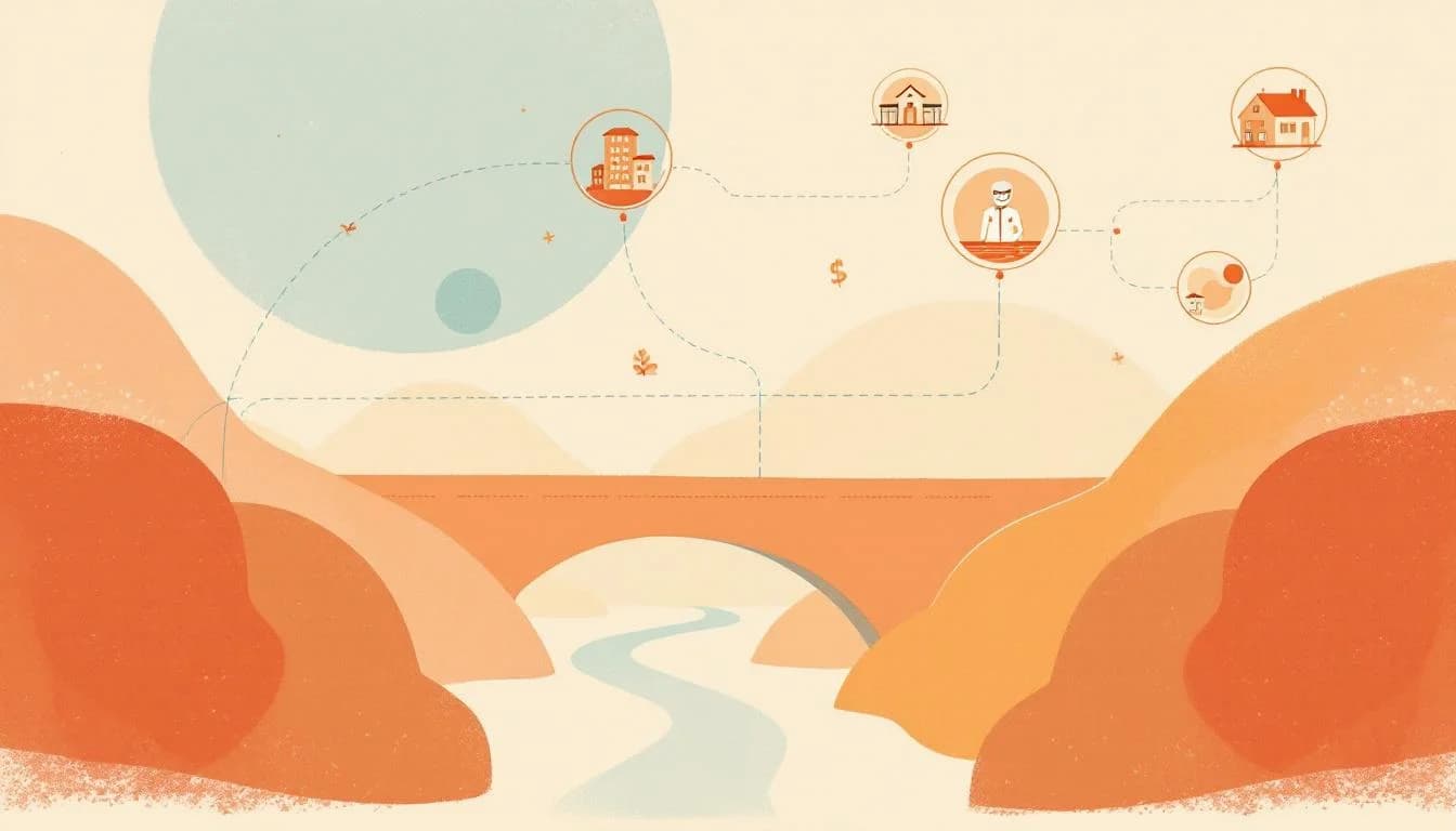 Federal funding flowing to community treatment centers connecting housing support, outreach programs, and psychiatric care pathways for individuals experiencing homelessness and substance use disorders