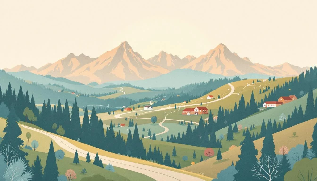Colorado landscape with Rocky Mountains, showing interconnected communities receiving opioid settlement funding for treatment and recovery services