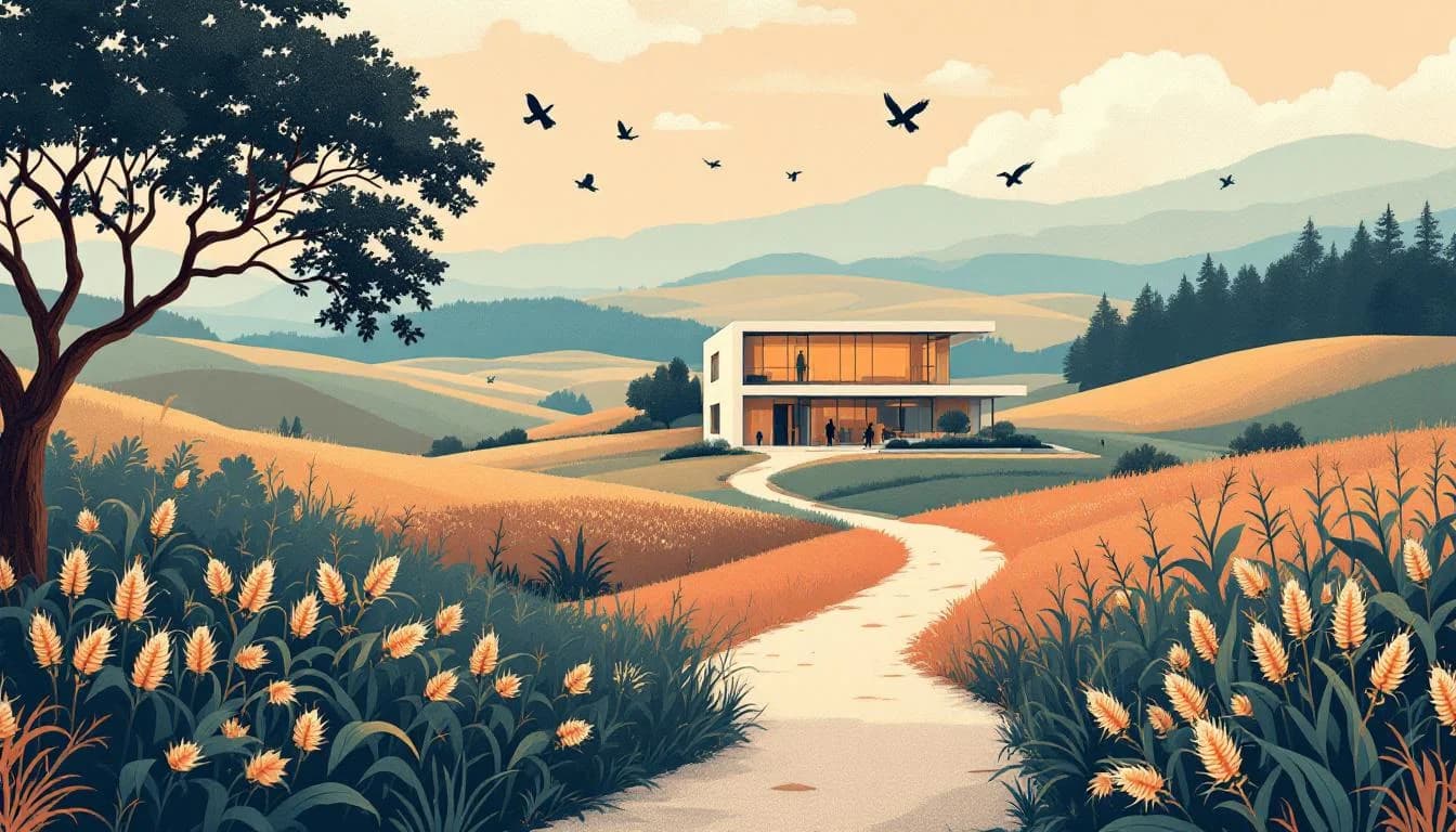 Cherokee Nation treatment center campus with traditional cultural elements integrated into modern healthcare architecture