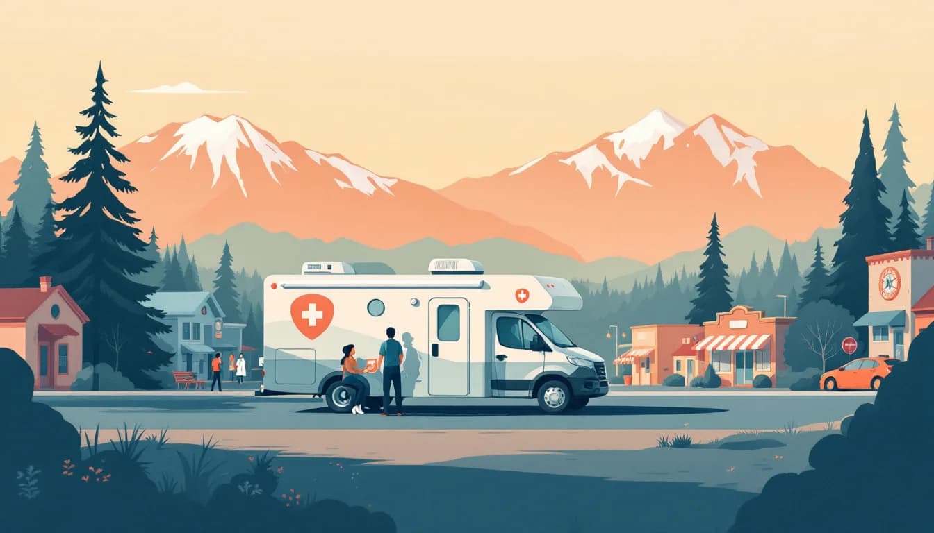 Mobile medication vehicle providing opioid treatment services in rural California Sierra foothills