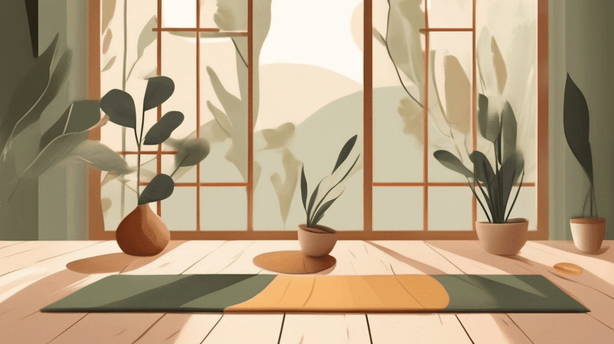 Symbolic illustration of healing pathways and nervous system balance in yoga practice