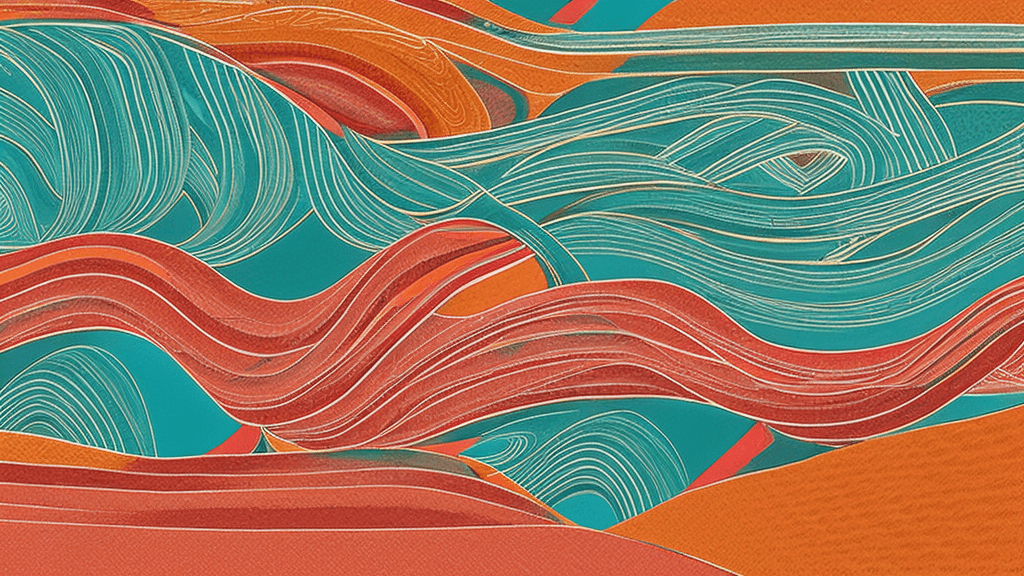 Abstract illustration of intersecting waves and pathways symbolizing the fourth wave of the overdose epidemic