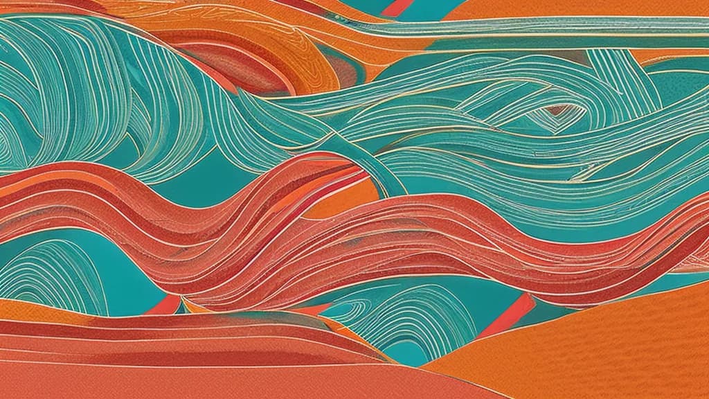 Abstract illustration of intersecting waves and pathways symbolizing the fourth wave of the overdose epidemic
