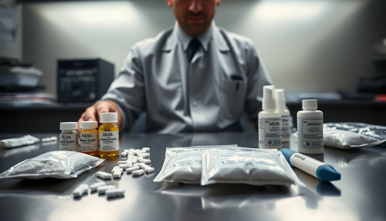 DEA warning graphic on fentanyl laced with veterinary tranquilizers xylazine and medetomidine
